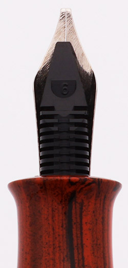Stipula Passaporto SE Fountain Pen - Orange/Black Ebonite, Italic